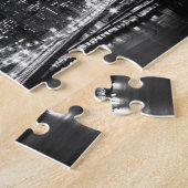 Black & White New York City Night Legpuzzel (Zijkant)