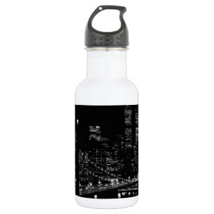 Black & White New York City Night Waterfles