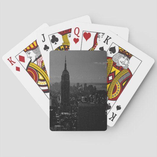 Black White New York City Pokerkaarten (Achterkant)