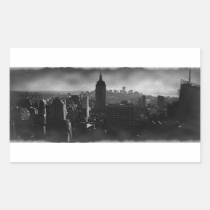 Black & White New York City Rechthoekige Sticker