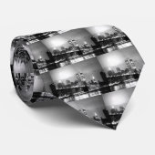 Black & White New York City 's nachts Stropdas (Opgerold)