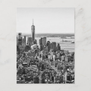 Black White New York City Skyline Briefkaart