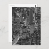 Black White New York City Skyline Briefkaart (Voorkant / Achterkant)