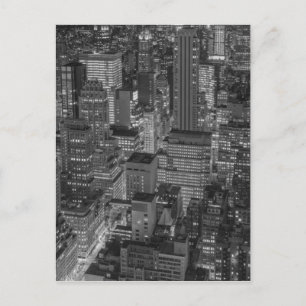 Black White New York City Skyline Briefkaart
