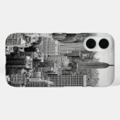 Black White New York City Skyline Case-Mate iPhone Case (Achterkant (horizontaal))