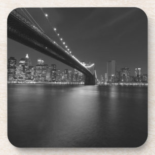 Black White New York City Skyline Drankjes Onderzetter