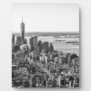 Black White New York City Skyline Fotoplaat
