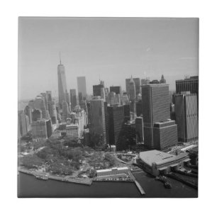 Black White New York City Skyline Tegeltje
