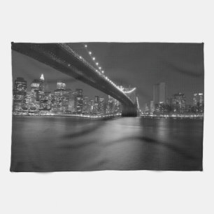 Black White New York City Skyline Theedoek
