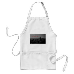 Black White New York City Standaard Schort