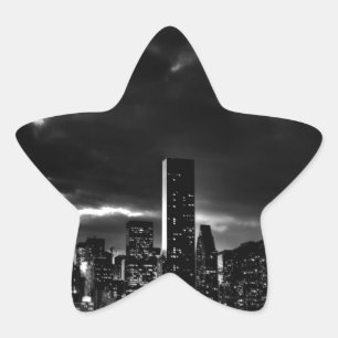Black & White New York City Ster Sticker