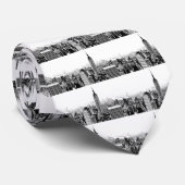 Black & White New York City Stropdas (Opgerold)