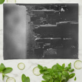 Black & White New York City Theedoek (Gevouwen)