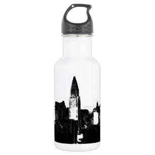 Black & White New York City Waterfles