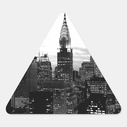 Black & White New York Driehoek Sticker (Voorkant)