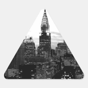Black & White New York Driehoek Sticker