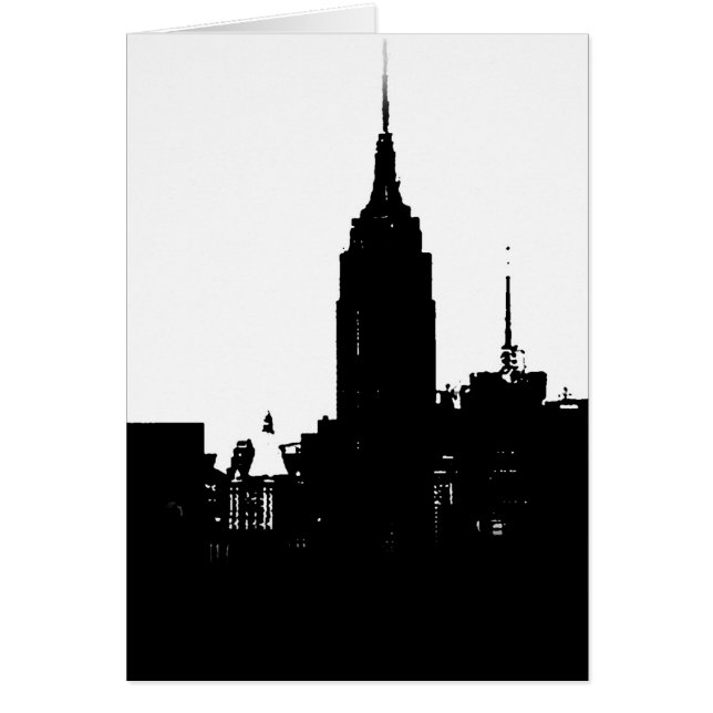 Black White New York Silhouette (Voorkant)