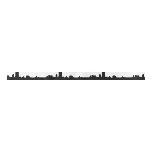 Black & White New York Silhouette Pop Art Lint (Voorkant)