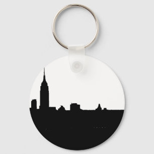 Black & White New York Silhouette Sleutelhanger