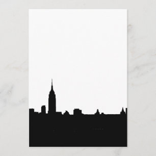 Black & White New York Silhouette Uitnodiging