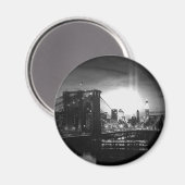 Black & White New York Skyline Magneet (Voorkant / Achterkant)