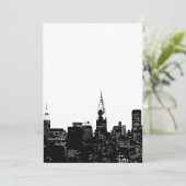 Black & White New York Uitnodiging (Staand voorkant)