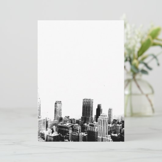 Black & White New York Uitnodiging (Staand voorkant)