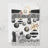 Black White Noël Ball Invitations (Dos)
