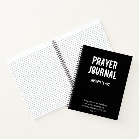 Black White Nom Psalm Prayer Journal (Intérieur)