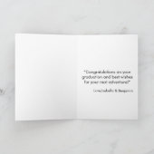 Black & White Nurse Afstuderen gefeliciteerd Kaart (Binnen)