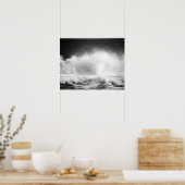 Black & White Ocean Wave crashen 16x20 Poster (Keuken)