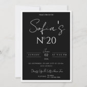 Black & White Old Money Birthday Invitation (Devant)