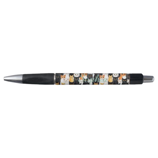 Black White Orange Cats Pen (Voorkant)