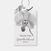 Black White Orchids Weddenschap Hartelijk dank Cadeaulabel (Voorkant)
