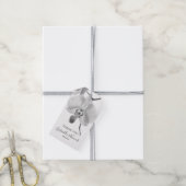 Black White Orchids Weddenschap Hartelijk dank Cadeaulabel (Met Touw)