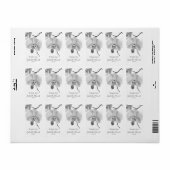 Black White Orchids Weddenschap Hartelijk dank Etiket (Full Sheet)