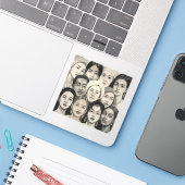 Black & White Paintings Celebrating Diversity  Sticker (Laptop met iPhone)