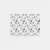 Black & White Paisley Pattern –Elegant Textile Art Post-it® Notes (Voorkant)