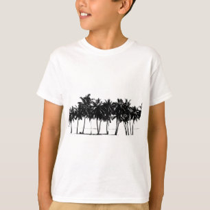 Black White Palm Trees Silhouette T-shirt