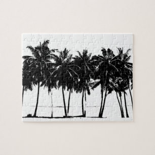 Black White Palm Trevel Art Legpuzzel