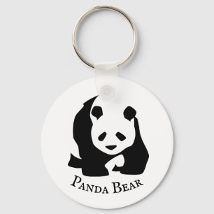 Black White Panda Beer Sleutelhanger