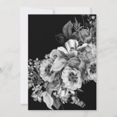 Black & White Pansy Uitvaart Memorial Aankondiging (Achterkant)