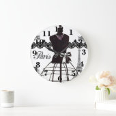 Black White Paris Mode Mannequin Grote Klok (Huis)