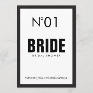 Black & White PARIS Theme VRIJGEZELLENFEEST Party Kaart