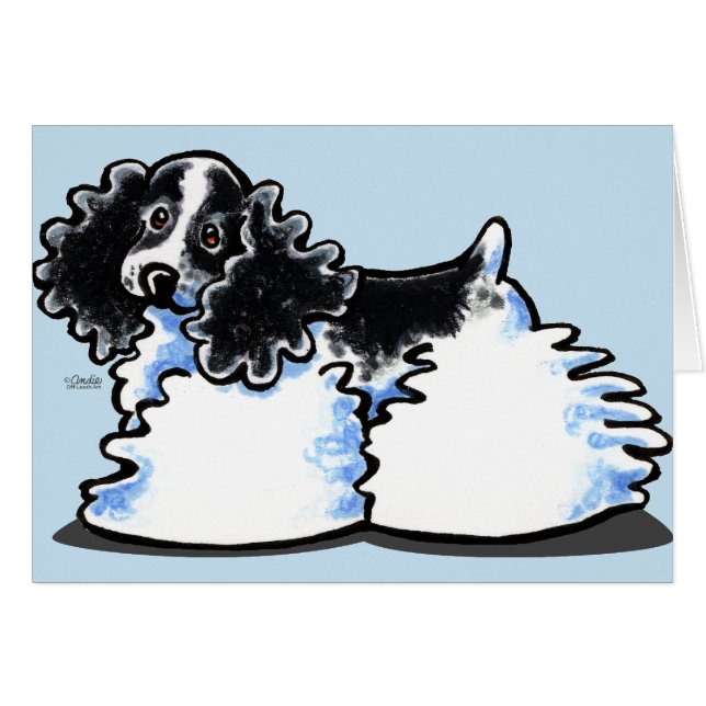 Black White Parti Cocker Spaniel (Voorkant Horizontaal)