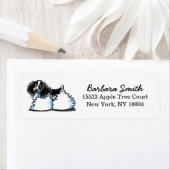 Black White Parti Cocker Spaniel Etiket (Insitu)