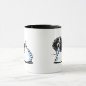Black White Parti Cocker Spaniel Mok (Midden)