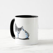 Black White Parti Cocker Spaniel Mok (Voorkant links)