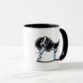 Black White Parti Cocker Spaniel Mok (Voorkant rechts)