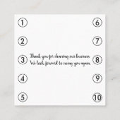 Black White Pattern Business Loyalty Punch Kaart Afsprakenkaartje (Achterkant)